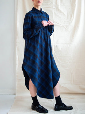 Bias Shirtdress in Midnight Plaid