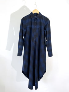 Bias Shirtdress in Midnight Plaid