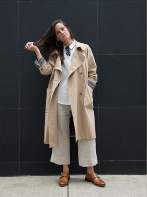 Flannel-Lined Trench Coat