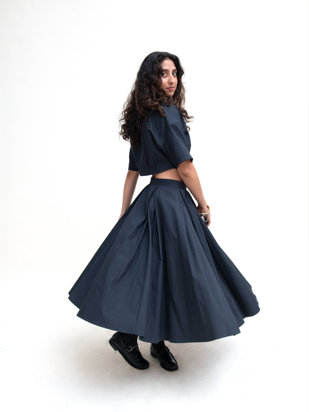 Double-Pleat Skirt