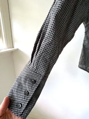 Neru Waisted Shirt in Gingham