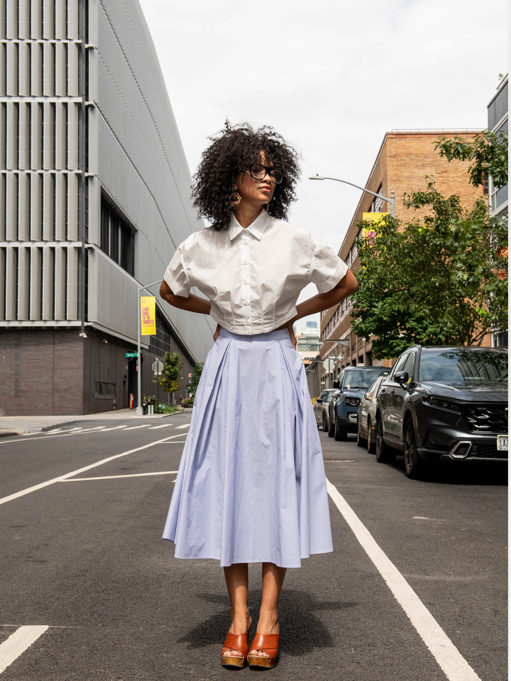 Ticking Stripe Skirt