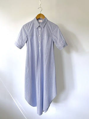 Short-Sleeved Bias Shirtdress