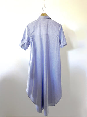 Short-Sleeved Bias Shirtdress